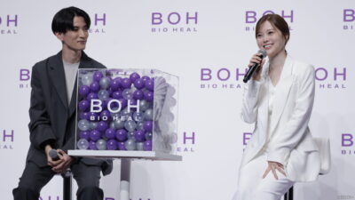 【プレス発表】白石麻衣「お肌ちゅるちゅる」、渡邊圭祐「ティーンエージャー！？」、「BIOHEAL BOH」アンバサダー就任イベントにて